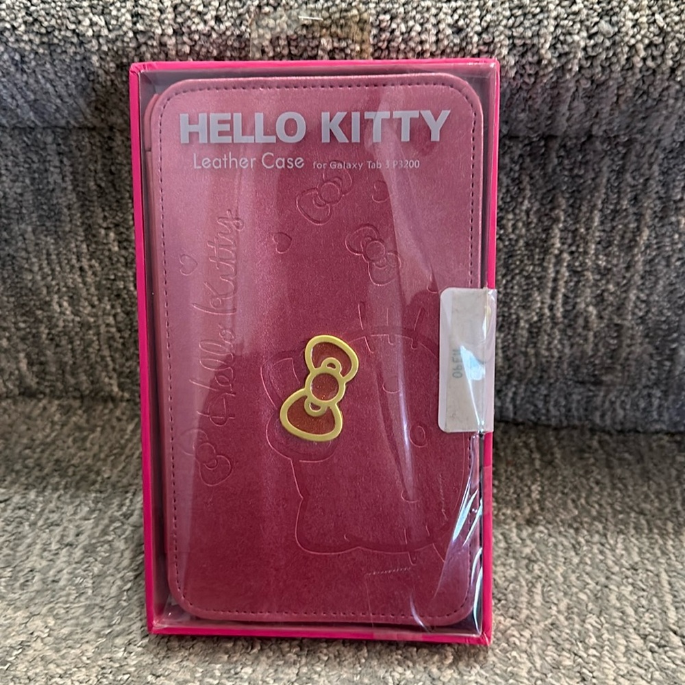 New Hello Kitty Leather Case for galaxy tab 3 p3200